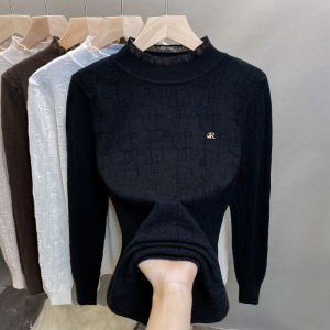 JIANDIYA | Áo Sweater Len Cổ Trụ Phía Trên Mới Thu