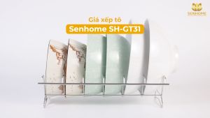 Giá để Chén bát đĩa tô inox 304 cao cấp Senhome SH-GD31 kệ xếp đĩa vung thớt đa năng