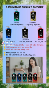 Chai tắm gội - dầu gội - sữa tắm ROMANO