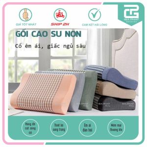 Gối cao su non người lớn gối văn phòng kèm vỏ gối kích thước 30x50x9cm (được chọn màu)