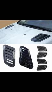 2PCS Ốp Chụp Khe Hút Gió Capo Xe Hơi Sợi Carbon Đa Năng Trang Trí Ngoại Thất Tự Làm Nâng Cấp Ô Tô Chắn Bùn