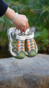 Dép Quai Hậu HOBIBEAR E152361205 Green Xixa by Fandy Kids Có Đế TPR Cao Cấp Phòng Chân bẹt Cho Bé