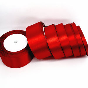 25 Yards Red Satin Ribbon For DIY Crafts Supplies Handmade Bows Silk Roses Gift Wrapping Wedding Decoration Sewing Accessories