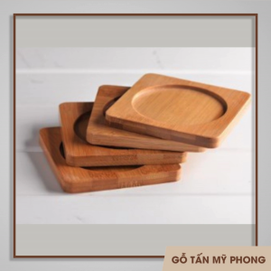 Miếng gỗ lót bình thủy tinh cốc nước chậu gốm chậu cây cảnh sen đá xương rồng (1 miếng) | Lót ly gỗ