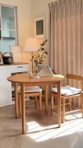 MAAI Design Maru Table ทรงกลม 90x90 สไตล์ยี่ปุ่น มินิมอล โคซี่ 90x90 มิตร