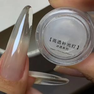 1 Jars Mirror Bright Plating Aurora Chrome Powder Nails Moonlight Pearl White for Rubbing Powder Manicure Chrome Flash Dust 0.3g