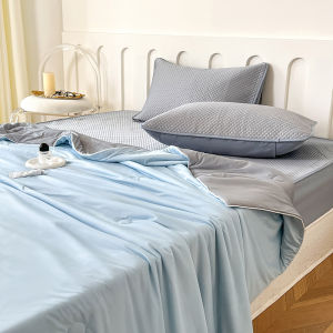 Class A Cool Silk Airable Cover Four-Piece Set Summer Blanket Summer Spring & Fall Thin Quilt Washable Summer Quilt Dormitory