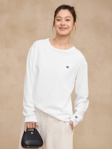 Champion | Autumn New American Style Couple T-Shirt Pure Cotton Round Neck