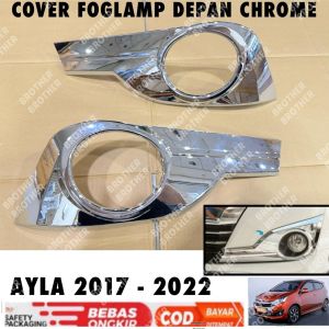 Cover Fog Lamp Depan Ayla 2017 2020 2021 Foglamp Platinum Chrome