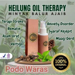 Minyak Heilung Oil | Minyak Balur Therapy Herbal Atasi Stroke Maag Asam Lambung (50) ml Asli Original