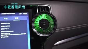 SEAMETAL | SEAMETAL Car USB Fan Air Vent Ambient Light Cooling Fan Air Freshener Free-Rotation Stable Clip Silent Fan 3-Speed Adjustable