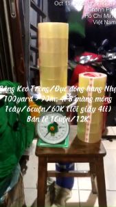 Băng Dính Chuyên Dụng 100 Yard/90M Cân Nặng 200g Lõi Giấy Mỏng 4F8 - 108B Tân Hoà Đông Tp.HCM