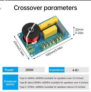 Crossover Pasif 3 Way Filter HIFI Audio