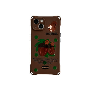 Adjustable Original Pinecone 16 Phone Case with Lanyard Crossbody Anti-fall Suitable for  15 pro Max Handheld Rope Brown