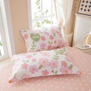Pure Cotton Floral Breathable Pillowcases Single Person 48x74cm Pillow Core Covers  Style Girls Bedding Accessories