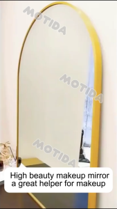 【24 Hours Shipped】Arch Bathroom mirror Dressing table mirror Makeup mirror Hanging wall mirror Small mirror
