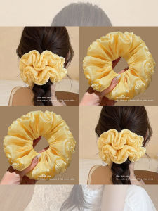 NING ZHOU | Bright Silk Crinkle Large Hair Elastic