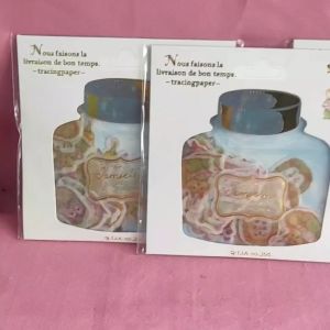 [48 Pcs/Pack] Sticker PVC Washi Transparan Animal Scrapbook Deco Aesthetic Stiker Murah Lucu