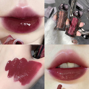 Dark Purple Lip Gloss Water Light Long Lasting Clear Moisturize Mirror Pink Peach Lip Tint Non Stick Cup Liquid Lipstick Makeup