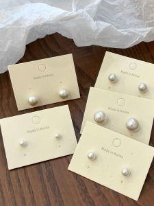 S925 Silver Needle Pearl Shell Bead Earrings Womens Design Sensation Small Elegant Simple Fashion Jewelry Ear Decorations