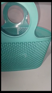 Foldable Plastic Storage Hand Basket Organizer for Home Shopping and Travel Picnic Basket Personal Basket Shopping Bag Beach Bag Tote Bag Grocery Basket