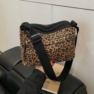 Retro Leopard Print Autumn and Winter New Large Capacity Commuter Bag Crossbody Single Shoulder Exquisite