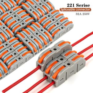 10/5Pcs Quick Wiring Connector Fast Splicing Electrical Connector Multiplex Butt Terminal Universal 1 to 1 Inline Wire Connector