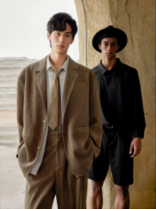 BODYDREAM | Waves Textured Casual Loose Mens Suit Jacket