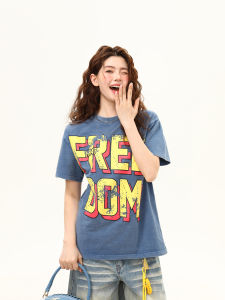 WILDAZI | Retro Letter Print Casual Loose T-shirt