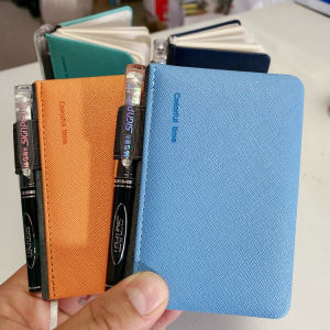 Morningside A7 สมุดธุรกิจขนาดกระเป๋า หนังแข็ง ปากกาสำนักงาน สมุดบันทึกการประชุม สมุดบันทึกการเดินทาง หนังสือพิมพ์ ลายมือคนอื่น