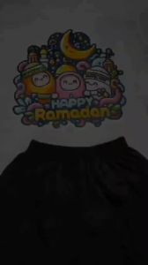 Baju Kaos Setelan Lebaran Muslim Anak Perempuan Karakter Kartun Ramadhan Cewe Lucu Usia 1 - 10 Tahun