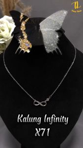 TINO TINO Kalung Wanita Infinity X71 Panjang 40CM White Gold & Copper Mix Platinum