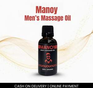 Manoy Mens Massage Oil 100% Organic for Confidence Boosting 50ml - Ideal for Men Seeking Enhanced Confidence Natural Organic Men Massage Oil