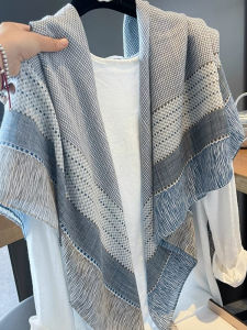 BILLI ZILLY | ผ้าพันคอไหมลายสก็อตสำหรับฤดูร้อน ผู้หญิง 2025 ใหม่ ท่องเที่ยว ถ่ายภาพ แฟชั่น ผ้าคลุมไหล่ป้องกันแสงแดด ห้องปรับอากาศ นอกบ้าน