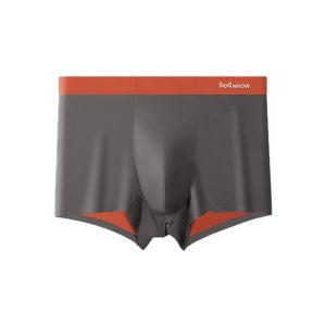 MiiOW | Mens Ice Silk Boxer Shorts Breathable Thin Summer Underwear Flat Angle Briefs Comfortable Elastic Waist Mid Rise Shorts