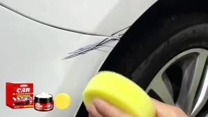Car Scratch Remover Cream with Sponge Auto Paint Scratch Remover Polishing Paste for Car Scuffs Swirls Fine Lines Cleaning Care