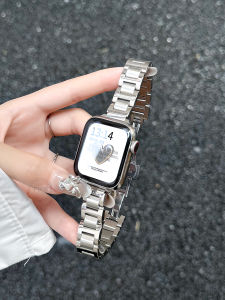 สแตนเลสโลหะ Apple Watch S10 < Ne1> สําหรับผู้ชายและผู้หญิงธุรกิจ Class สายรัดข้อมือสําหรับ Iwatch Se2