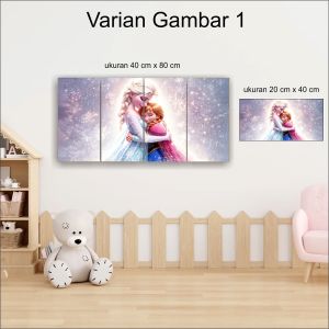 Wall Decor Frozen Ukuran 20 x 40 cm S/D 40 x 80 cm Print Ultra HD Gambar Sangat Jelas Dan Mengkilap