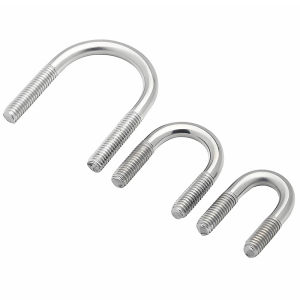 304 Stainless Steel U-Clamp M6 U-Bolt Pipe Saddle Clamp High Strength Heat Resistant  Industrial Fastener Pipeline Fixing