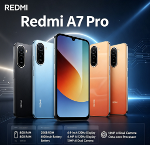 Redmi | 2026 New Redmi A7Pro Authentic Product 8 GB RAM 256 GB ROM 6.9 FHD+ Helio G85 Gaming Smartphone Dual 5G VoLTE 5000mAh
