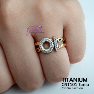 Cincin Cewe Ori Titanium Tania Perfect 10 Unik Keren Awet Fashionable Perhiasan Fashion Import Premium cnt101