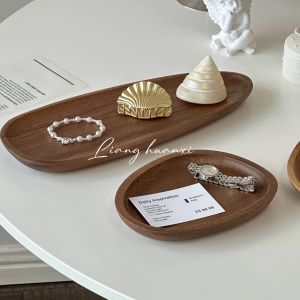 Luxurious Walnut Wood Tray Essential Oil Diffuser Jewelry Storage Box Creative Trendy Desktop Decor Pieces High Quality Wood