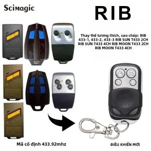 Máy Sao Chép Điều Khiển Từ Xa Cửa Nhà Để Xe RIB 433 MHz Mã Cố Định T433-2CH T433-4CH Tương Thích Với Các Mẫu RIB SUN MOON
