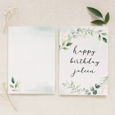 Personalised Greeting Cards – A6 Hand Lettered Calligraphy Cards – Custom Name Gift Cards for All Occasions