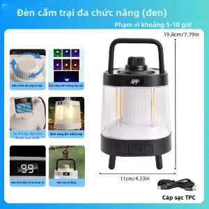 ESMARTER | Đèn Chống Muỗi Cắm Trại Ngoài Trời Di Động Sạc Type-C Nhiều Chế Độ Đèn Lều Cho Đi Bộ Đường Dài Câu Cá - Đèn Cắm Trại Bằng Nhựa Treo
