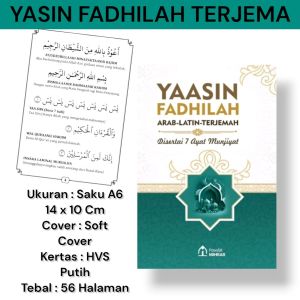 Buku Kitab Yasin Fadhilah Arab Latin dan Terjemah Disertai Tujuh Ayat Munjiyat Ayat Penyelamat Ukuran Besar dan Saku