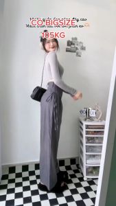 Quần Ống Suông Rộng NƠ TÚI Có Bigsize 105kg Vải tuyết mưa cao cấp Xu hướng năm nay