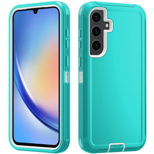 Heavy Duty Armor Defender Case for Samsung Galaxy A57/37/27/17/07 A56/36/26/16/06/55/35 Support Wireless Charge Ott Box Cover