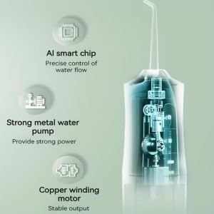 Máy Tăm Nước Cầm Tay USB 200ML Dụng Cụ Vệ Sinh Răng Miệng Với 1 Đầu Phun Để Chăm Sóc Răng Miệng
