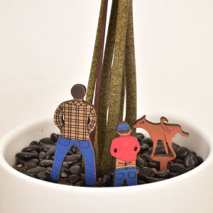 Wooden Flower Pot Decorative Ornaments Dog Courtyard Landscape Arrangement Hanging Pieces Home Garden Miniature Planters